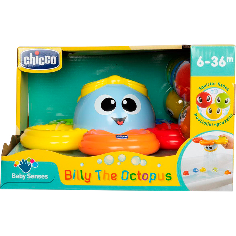 Іграшка для ванної CHICCO Восьминіг Біллі (10037.00) Зображення Іграшка для ванної CHICCO Восьминіг Біллі (10037.00)
