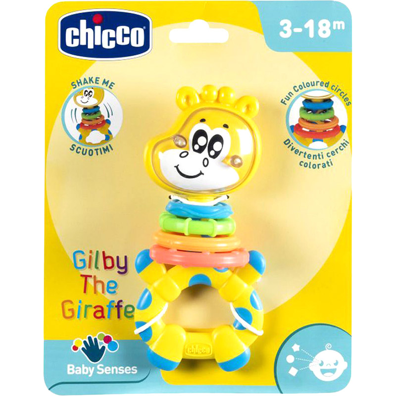 Брязкальце CHICCO Жираф Гілберт (10053.00) Брязкальце CHICCO Жираф Гілберт (10053.00) Розвиваючі іграшки, центри, крісла брязкальце
