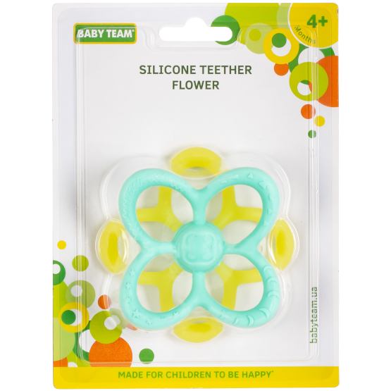 Прорізувач BABY TEAM Квітка (4027) Розвиваючі іграшки, центри, крісла прорізувач/гризун