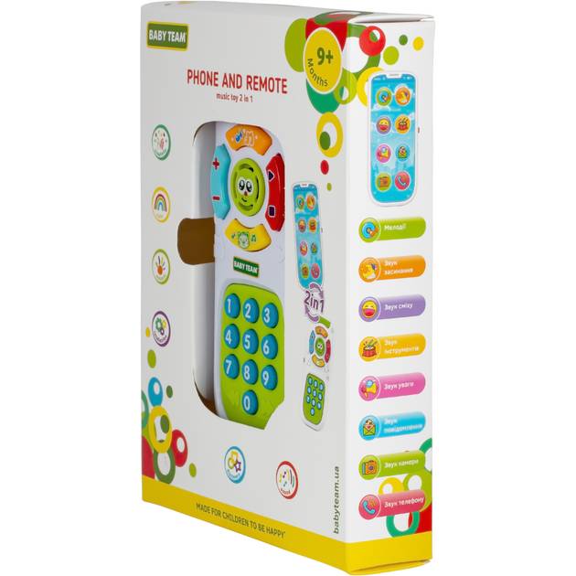 Фото Интерактивная игрушка Baby Team 2 в 1 Телефон и пульт (8652)