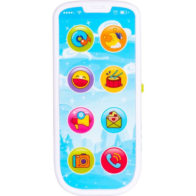 Интерактивная игрушка Baby Team 2 в 1 Телефон и пульт (8652) Игрушки с подсветкой, звуком интерактивная игрушка
