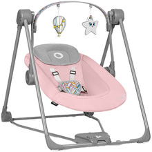 Крісло-гойдалка LIONELO OTTO PINK BABY