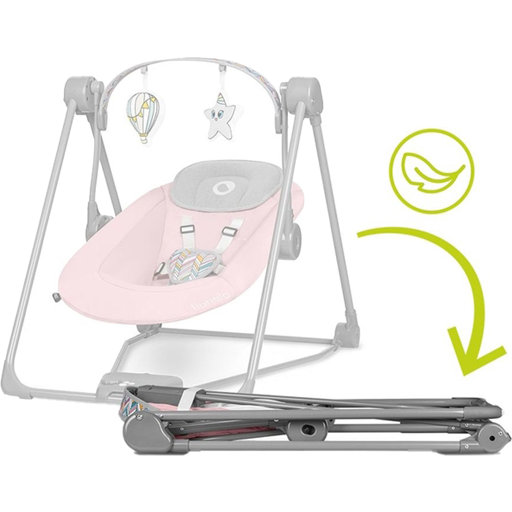 Фото Крісло-гойдалка LIONELO OTTO PINK BABY