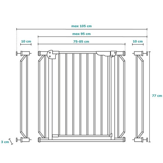 Захисний бортик LIONELO TRUUS SLIM BLACK ONYX Матеріал пластик