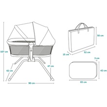 Ліжечко Lionelo Malin Grey Stone