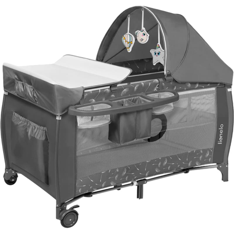 Манеж-ліжечко LIONELO Sven Plus Grey Concrete Grey (LO-SVEN PLUS GREY CONCRETE)