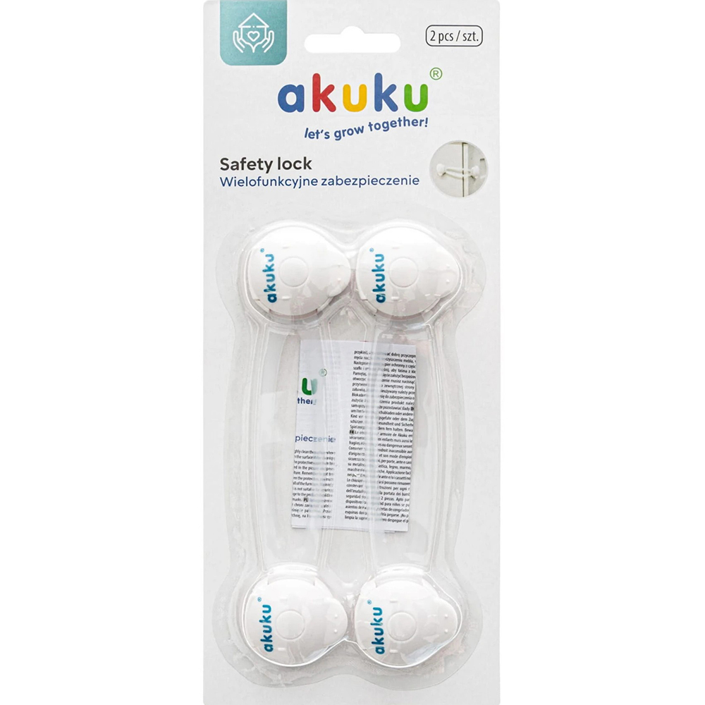 Замок-блокатор AKUKU 2 шт 16 см White (A0650) Матеріал пластик