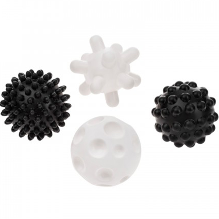 Набор сенсорных шариков AKUKU 4 шт Black/White (A0469) Подвижные игрушки шарики