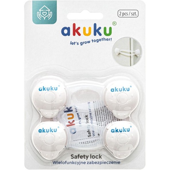 Безпечний замок AKUKU 2 шт White (A0648) Для кого універсально