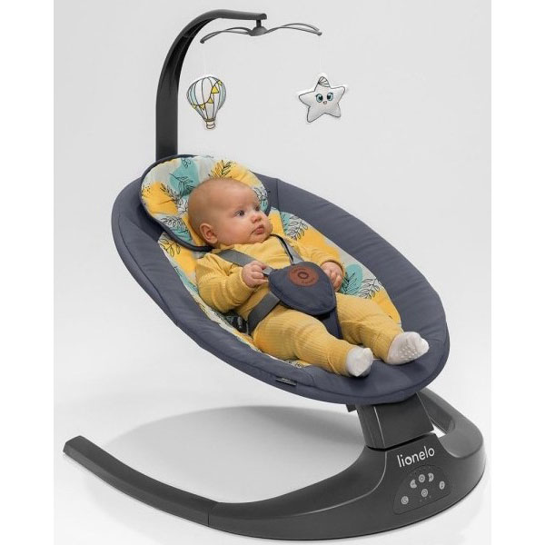 Крісло-гойдалка LIONELO Lionelo RALF GREY GRAPHITE Особливості музичний супровід