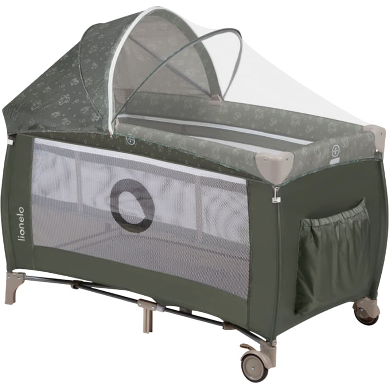 Манеж-кроватка LIONELO Sven Plus Beige Olive (LO-SVEN PLUS BEIGE OLIVE) Материал металл