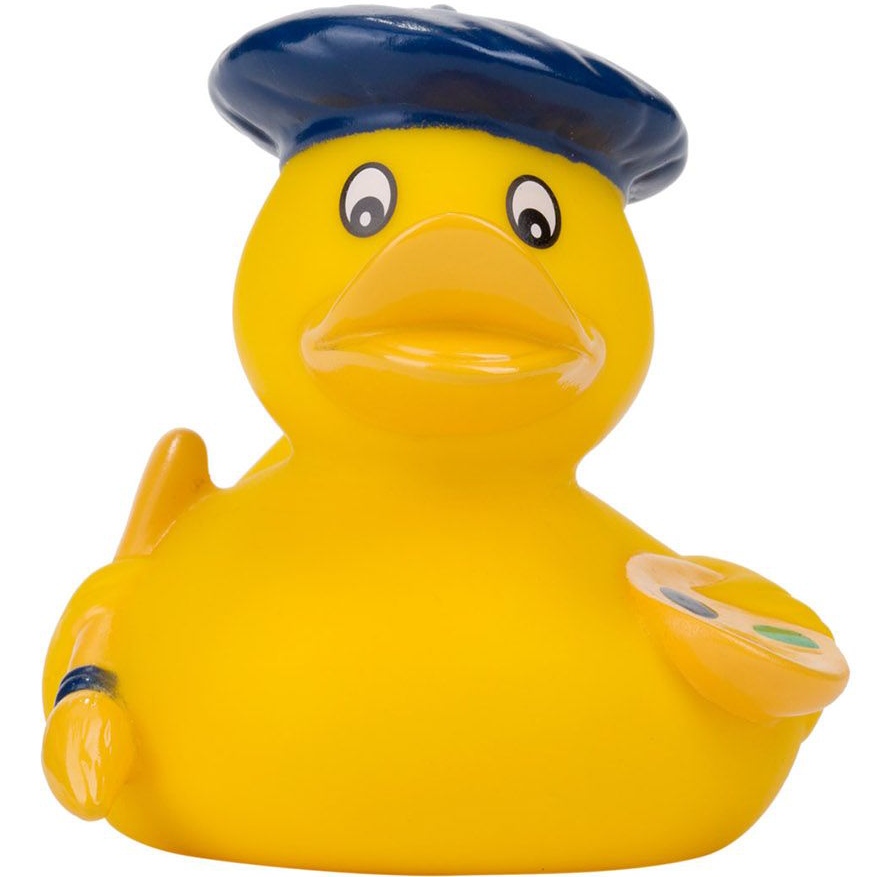 Игрушка для купания CANPOL BABIES Утенок Художник (2/992_blu) Возраст с рождения