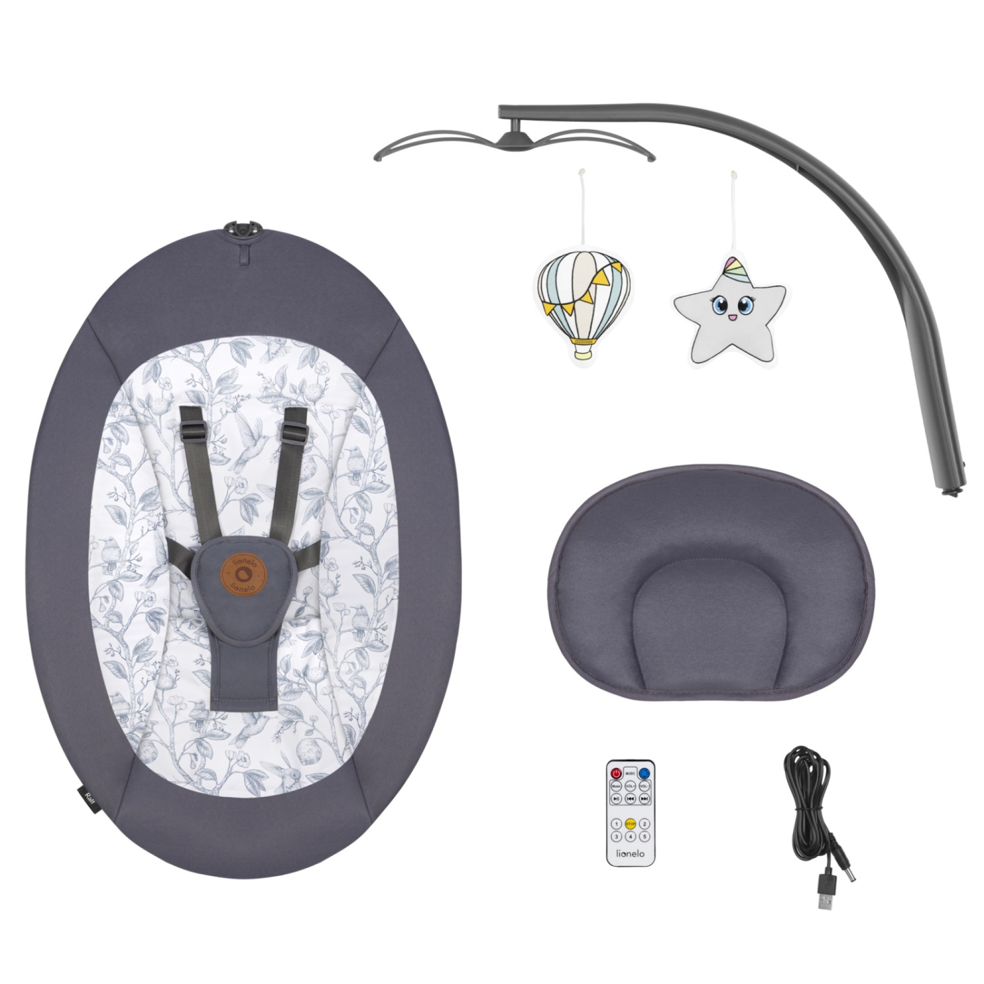 В інтернет магазині Крісло-гойдалка LIONELO Lionelo RALF GREY WHITE