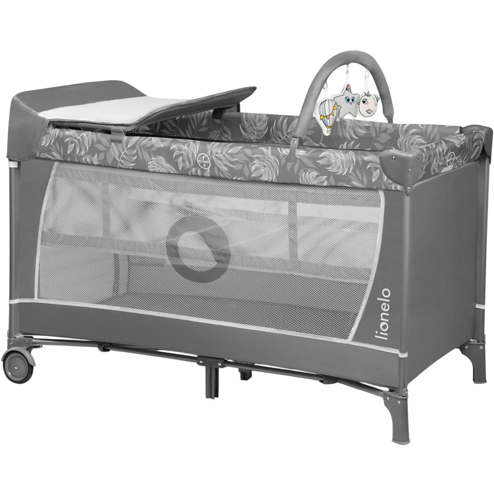 Кроватка-манеж LIONELO FLOWER GREY STONE
