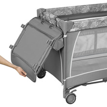 Кроватка-манеж LIONELO FLOWER GREY STONE