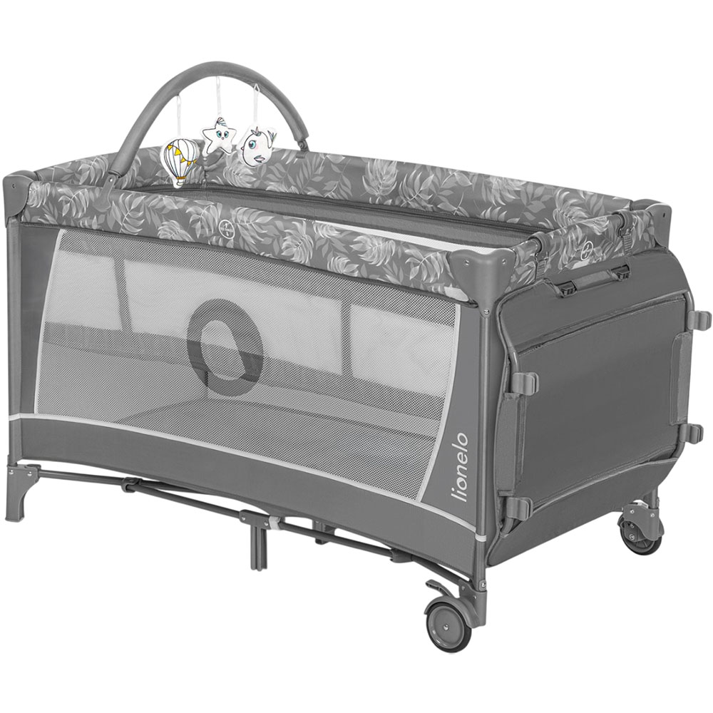 Кроватка-манеж LIONELO FLOWER GREY STONE Товары для малышей кроватка