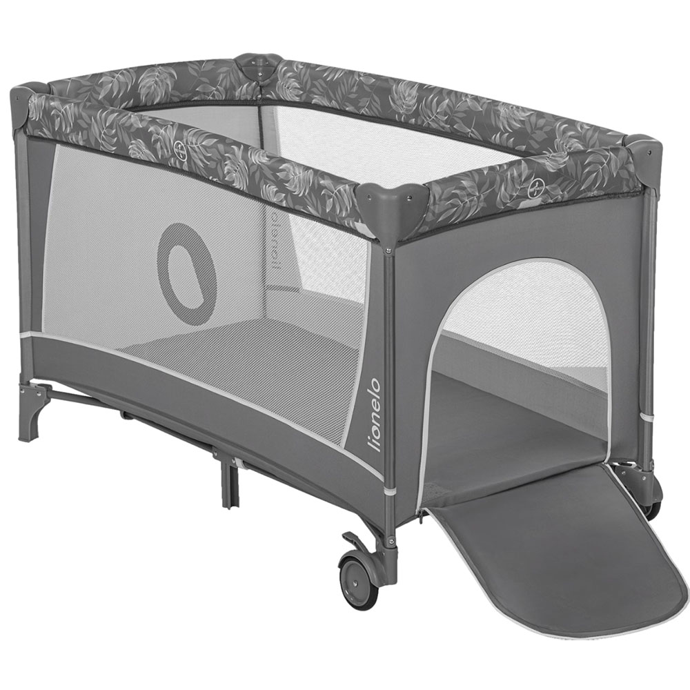 Фото Кроватка-манеж LIONELO FLOWER GREY STONE