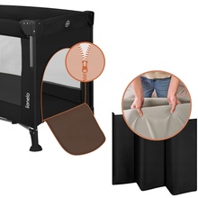 Манеж Lionelo Ellen Black Carbon