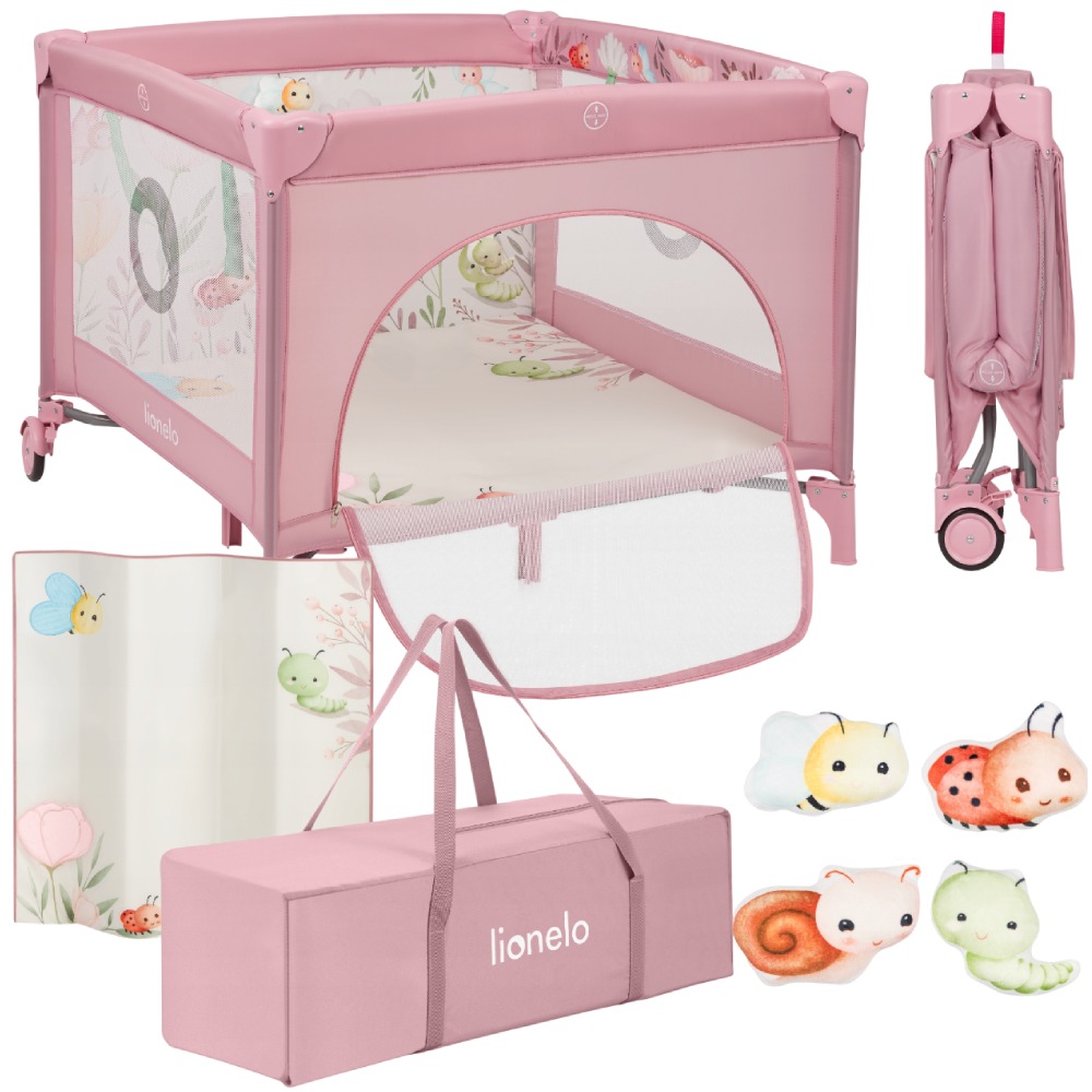 Обзор Манеж Lionelo Mille Plus Pink