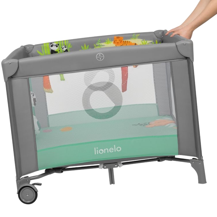 Манеж Lionelo Mille Plus Grey Green Материал ткань