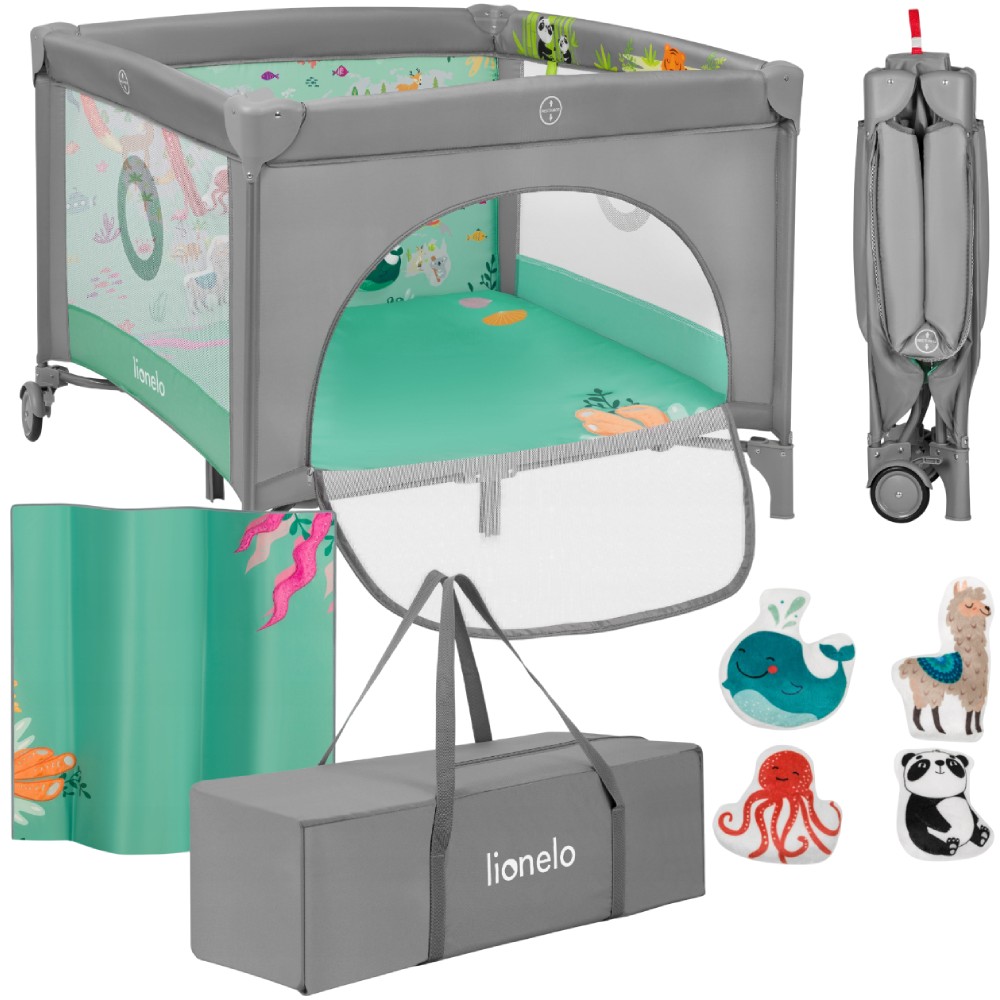 Фото 14 Манеж Lionelo Mille Plus Grey Green