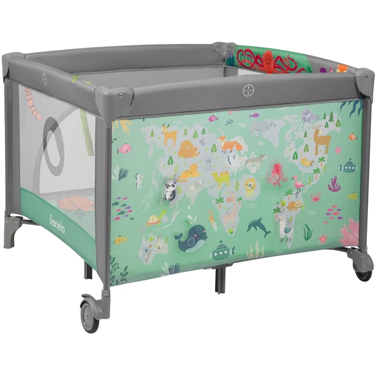 Манеж Lionelo Mille Plus Grey Green Товары для малышей манеж