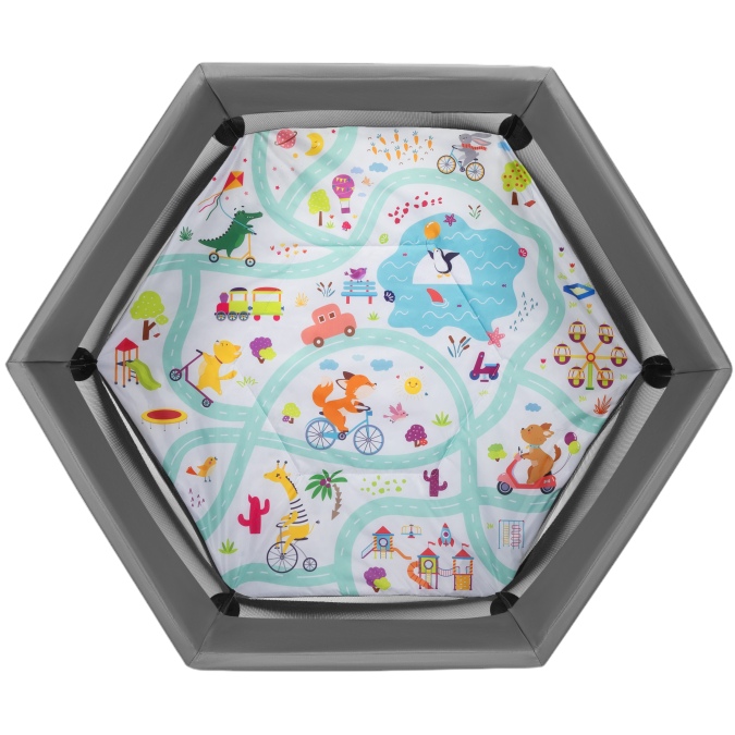 Манеж Lionelo Roel Plus Multicolor Материал пластик