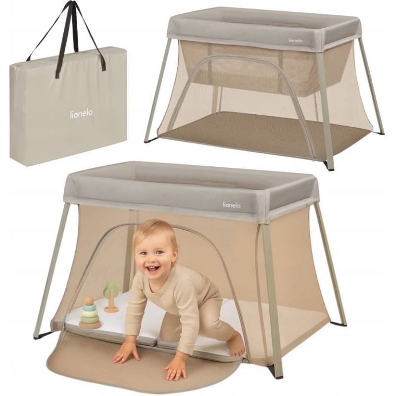 Манеж Lionelo Alice Beige Olive Матеріал пластик