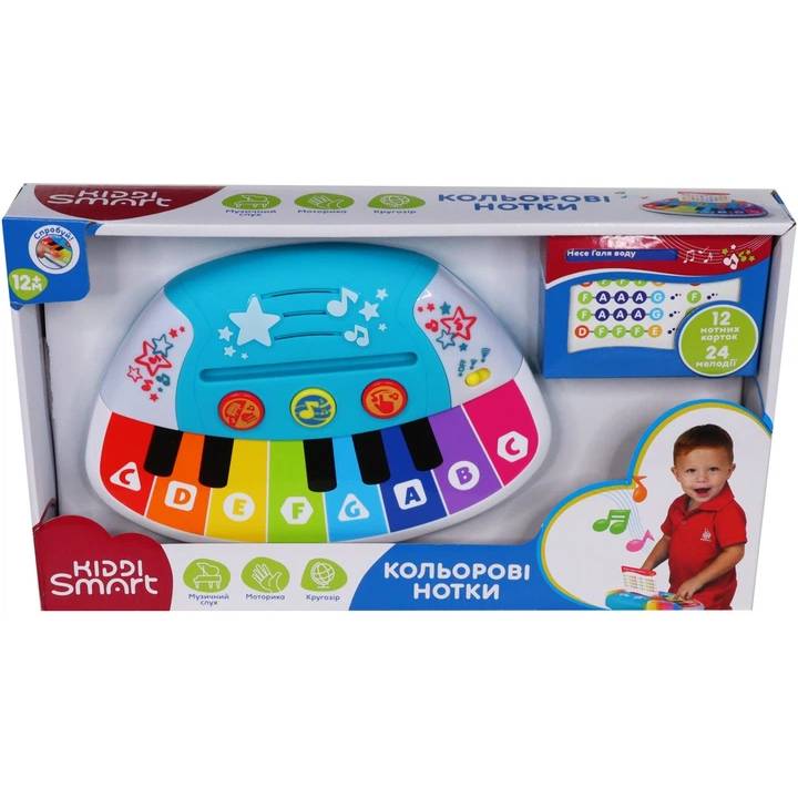 Фото Піаніно KIDDI SMART Кольорові нотки зі світлом (4514T-KS)