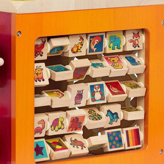Развивающая деревянная игрушка BATTAT ЗОО-КУБ (BX1004X) Материал дерево