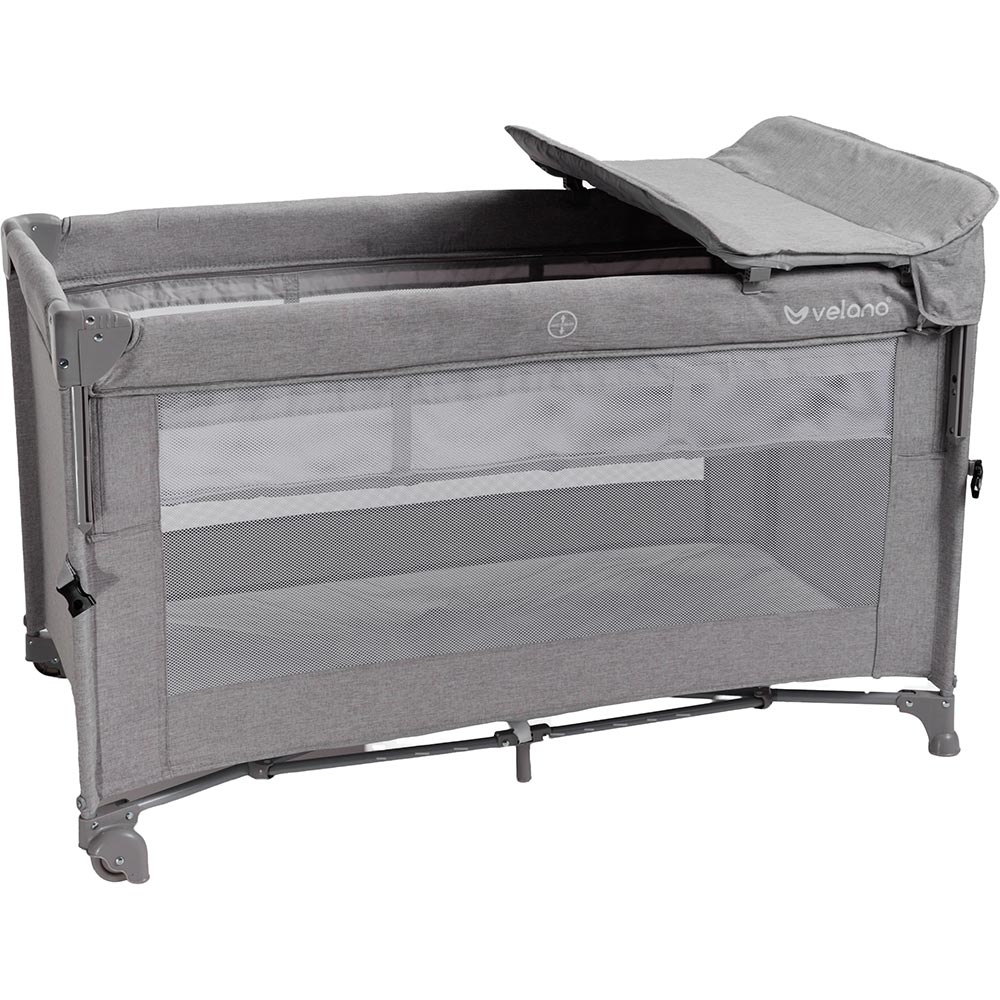 Ліжечко-манеж VELANO Tino Light Grey (46159) Для кого універсально