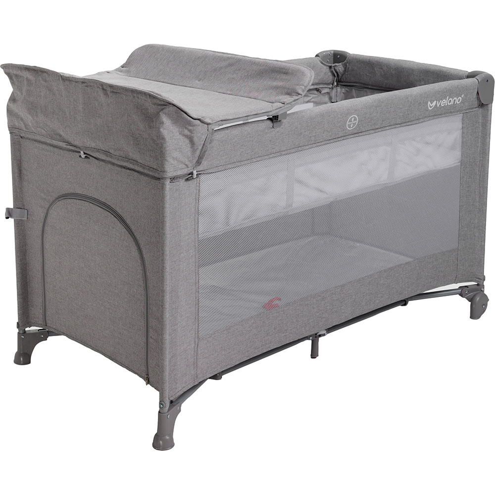 Ліжечко-манеж VELANO Tino Light Grey (46159) Товари для малюків ліжечко