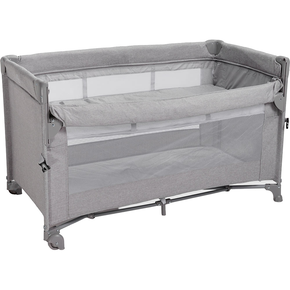 Ліжечко-манеж VELANO Tino Light Grey (46159) Матеріал пластик