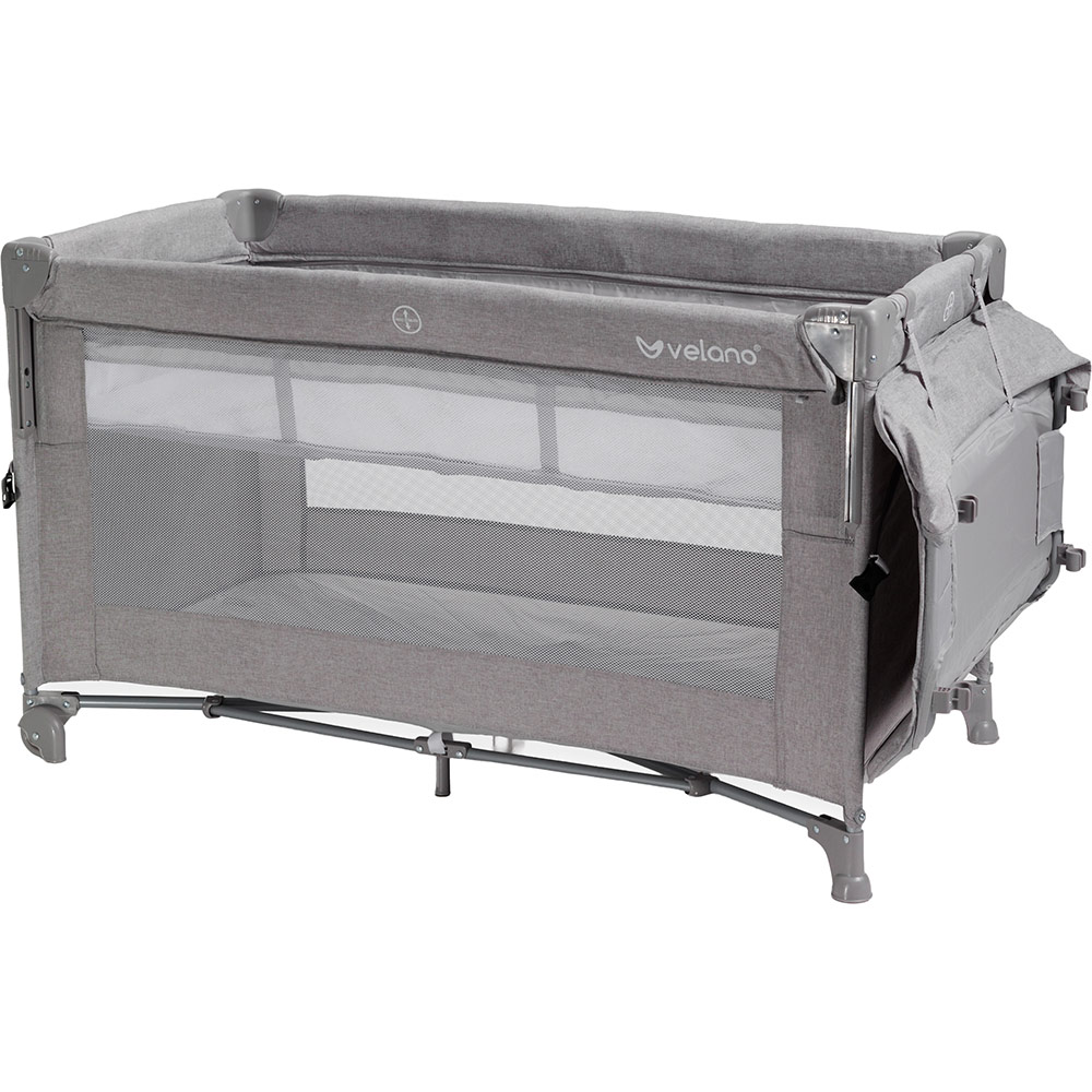 Зовнішній вигляд Ліжечко-манеж VELANO Tino Light Grey (46159)
