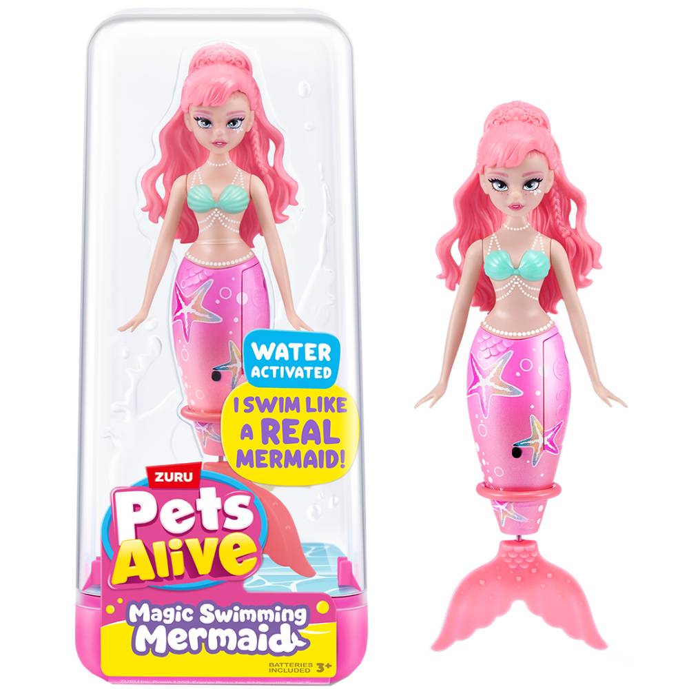 Интерактивная игрушка PETS & ROBO ALIVE S1 Волшебная русалочка Розовая звезда (9567A)