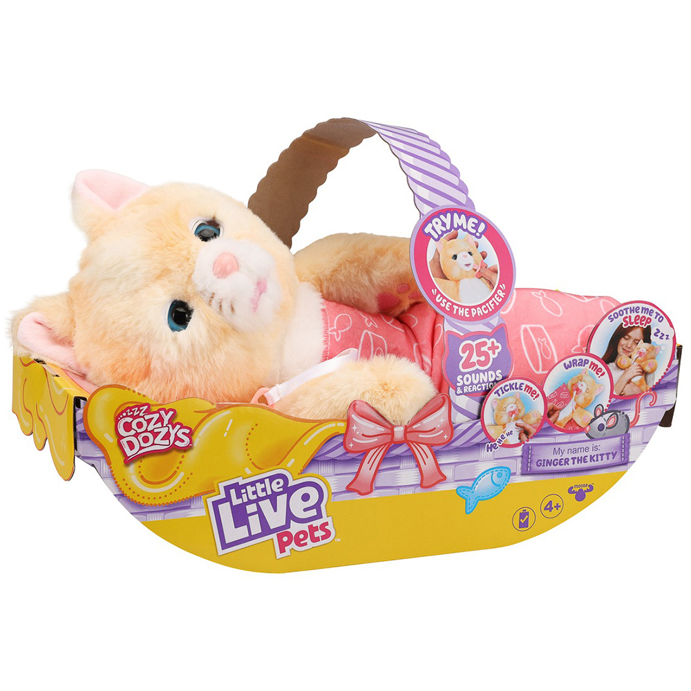 Фото Интерактивная игрушка MOOSE Little Live Pets Котенок-обнимашка Джинджер (26492)
