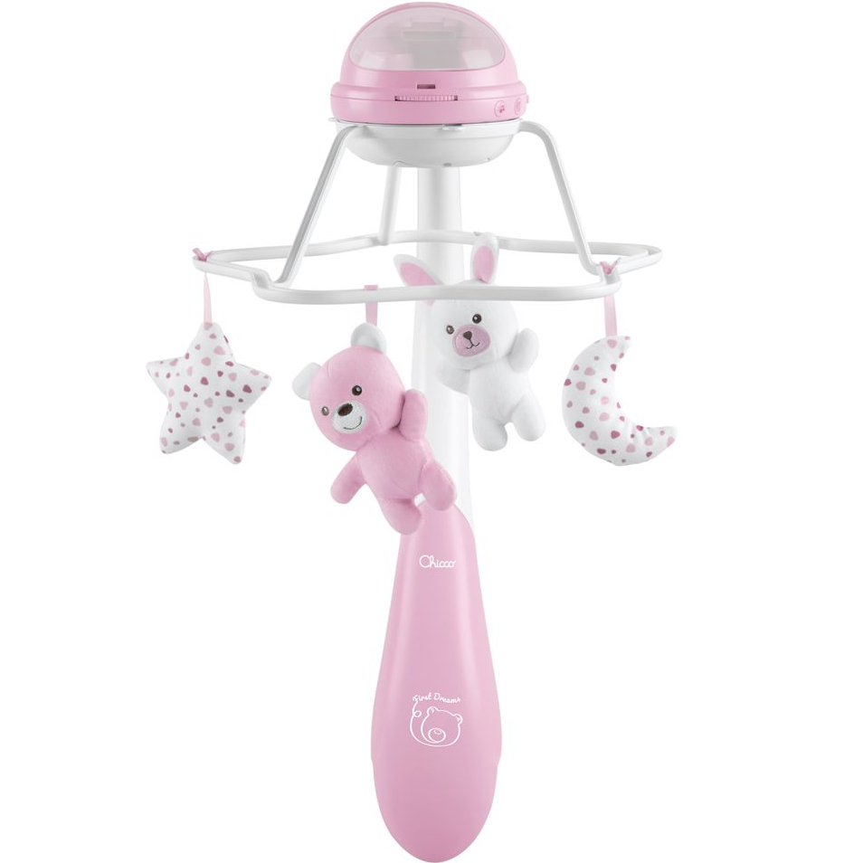Мобіль CHICCO з проектором 3 в 1 Веселка Pink (11041.10)