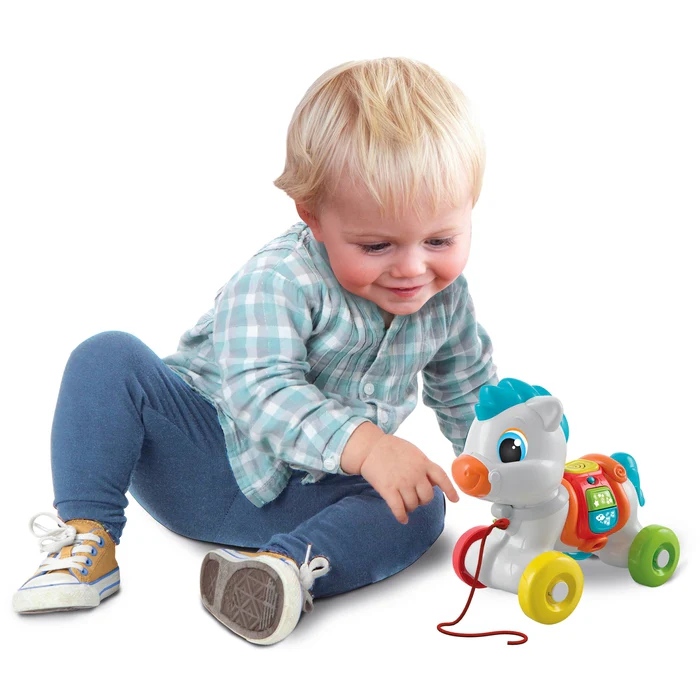 Іграшка-каталка CLEMENTONI музична Pull Along Baby Pony (17812) Рухливі іграшки іграшка-каталка