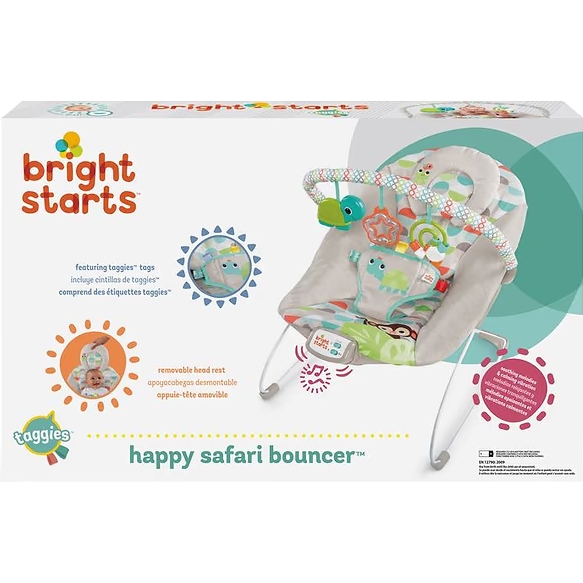 Заказать Шезлонг BRIGHT STARTS Happy Safari Bouncer (11508)