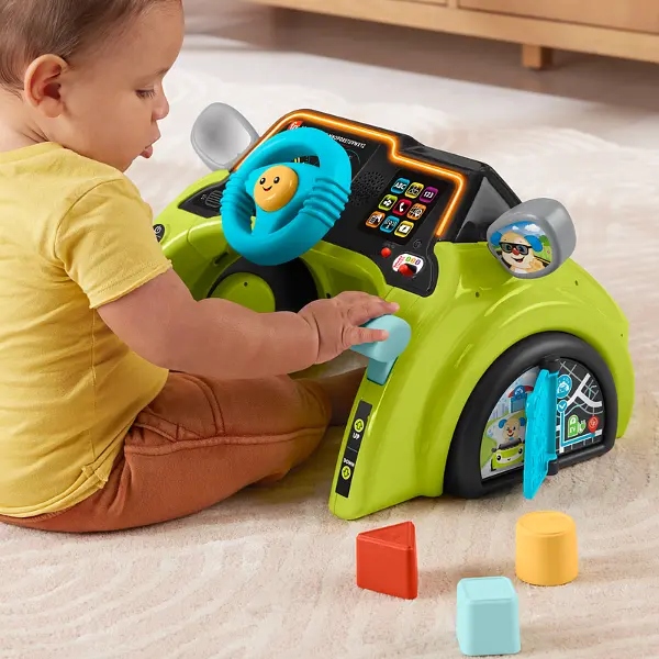 Розвиваюча іграшка FISHER-PRICE Інтерактивне кермо Маленький водій із технологією Smart Stage (HTW88) Іграшки з підсвічуванням, звуком кермо