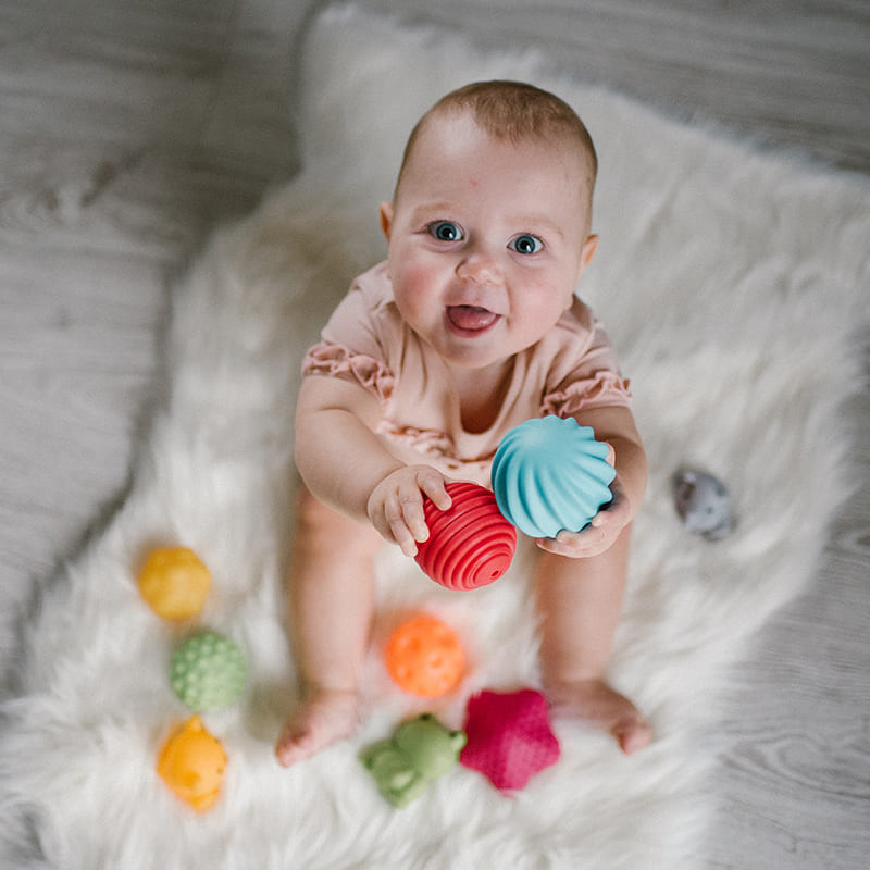 Фото Игровой набор BABYONO Сенсорные мячики 6 шт (1530)