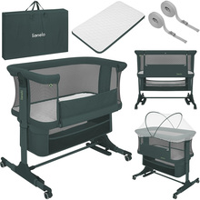 Детская кроватка LIONELO Jodie Green Graphite