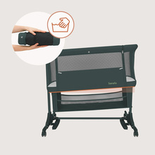 Детская кроватка LIONELO Jodie Green Graphite