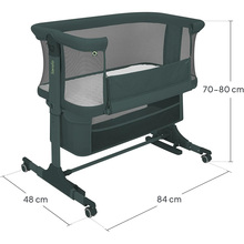 Детская кроватка LIONELO Jodie Green Graphite