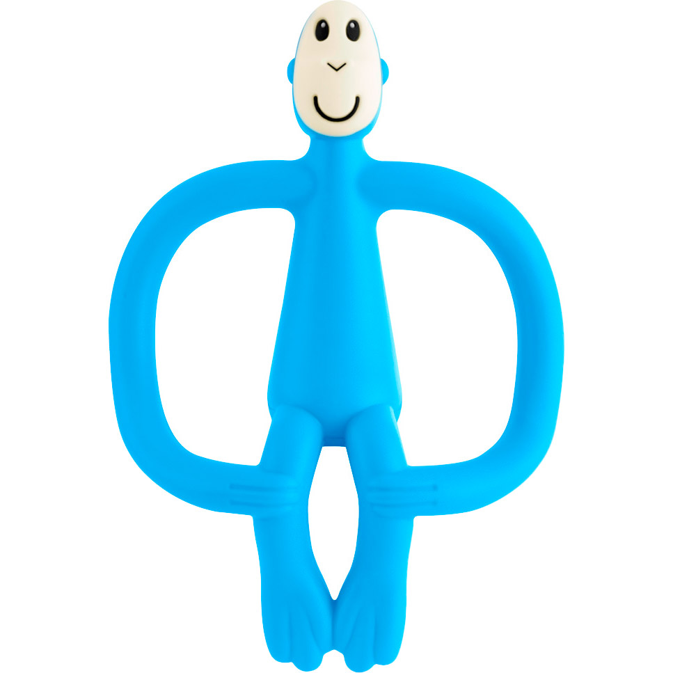 

Прорезыватель MATCHSTICK MONKEY Обезьянка Blue (MM-T-007), Іграшка-гризун Мавпочка (блакитний, 10,5 см)
