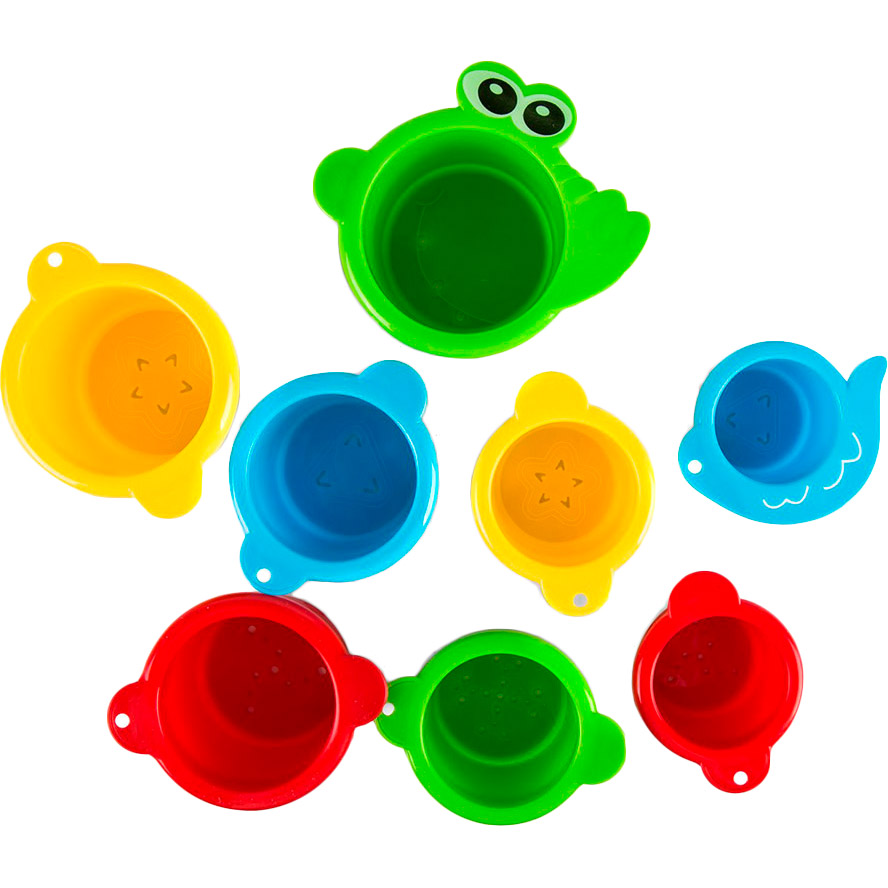 

Набор игрушек для ванной PLAYGRO Чашечки-формочки 8 шт (0180269), 0180269 - Чашечки - формочки (от 6 мес.)