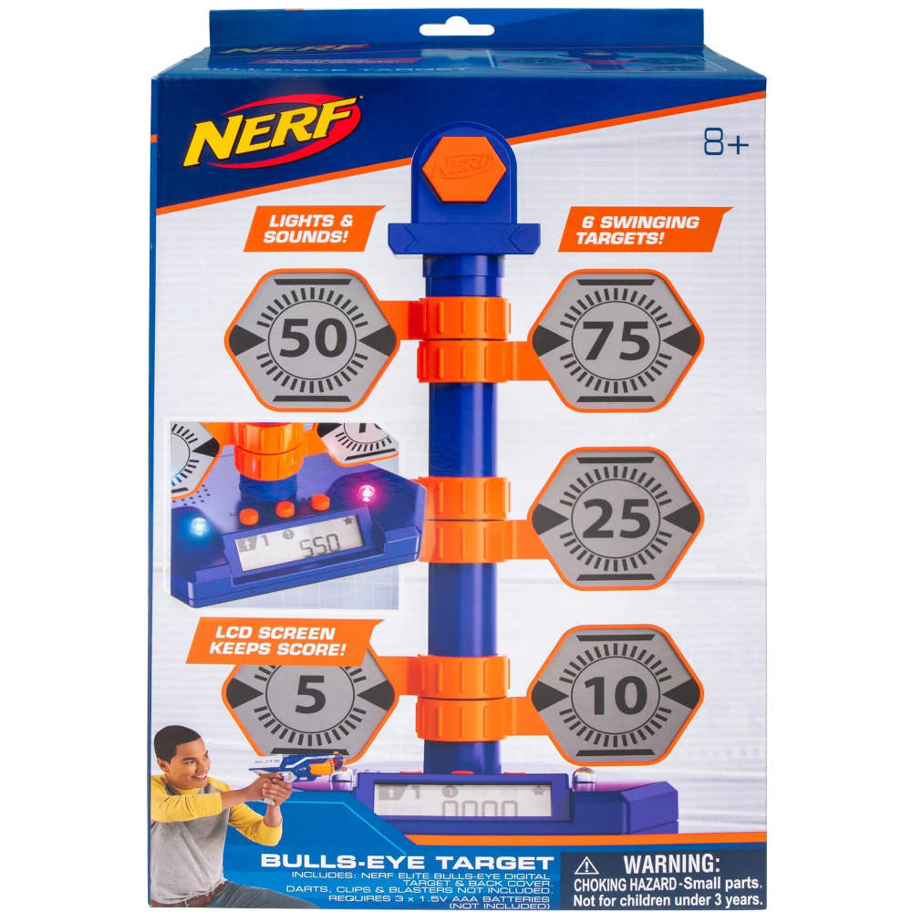 Игровая электронная мишень Nerf Jazwares Elite Bulls-Eye Digital Target (NER0205) Цвет многоцветный