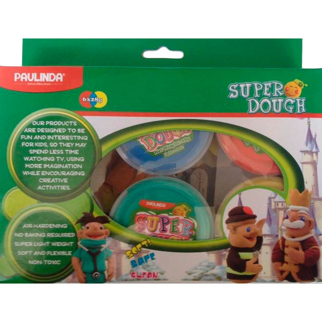 

Масса для лепки PAULINDA Super Dough 6 x 28 г буклет Животные (PL-081186), Масса для лепки Super Dough 6x28г буклет Животные