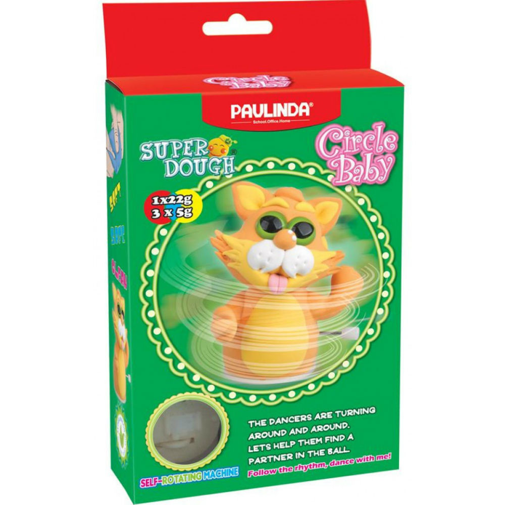 Масса для лепки Paulinda Super Dough Circle Baby Кот (PL-081177-4) Для кого универсально