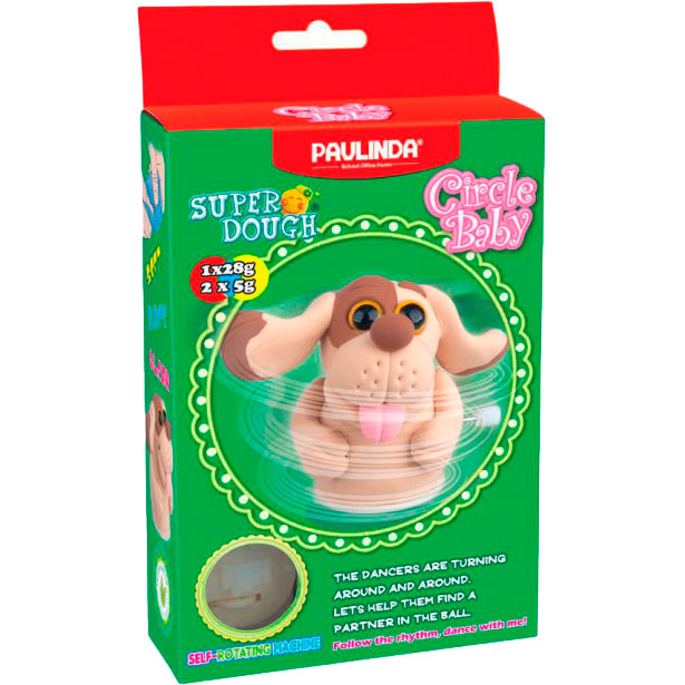 Масса для лепки PAULINDA Super Dough Circle Baby Собака коричневая (PL-081177-6)